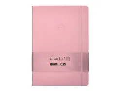 Carnet fermeture elastique antartik notes couverture rigide a4 ligne 100 feuilles 80gr fsc coloris rose pastel