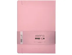 Carnet fermeture elastique antartik notes couverture rigide a4 ligne 100 feuilles 80gr fsc coloris rose pastel