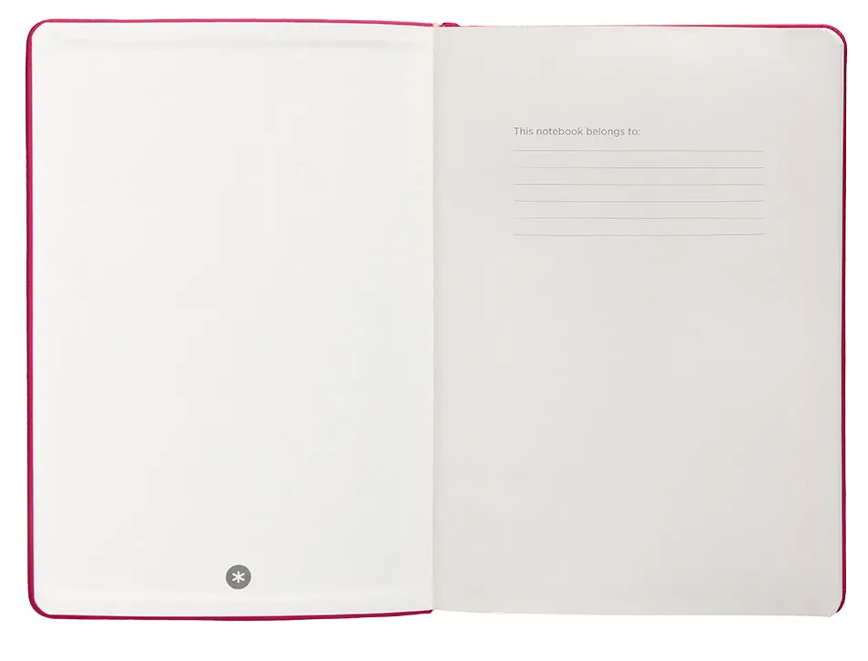 Carnet fermeture elastique antartik notes couverture rigide a5 papier uni ivoire 100 feuilles 80gr fsc framboise