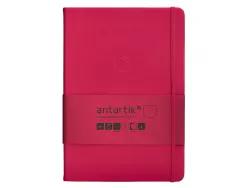 Carnet fermeture elastique antartik notes couverture rigide a5 papier uni ivoire 100 feuilles 80gr fsc framboise