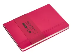 Carnet fermeture elastique antartik notes couverture rigide a5 papier uni ivoire 100 feuilles 80gr fsc framboise