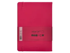 Carnet fermeture elastique antartik notes couverture rigide a5 papier uni ivoire 100 feuilles 80gr fsc framboise