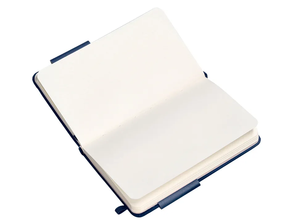 Carnet fermeture elastique antartik notes couverture rigide a6 papier uni ivoire 100 feuilles 80gr fsc bleu marine