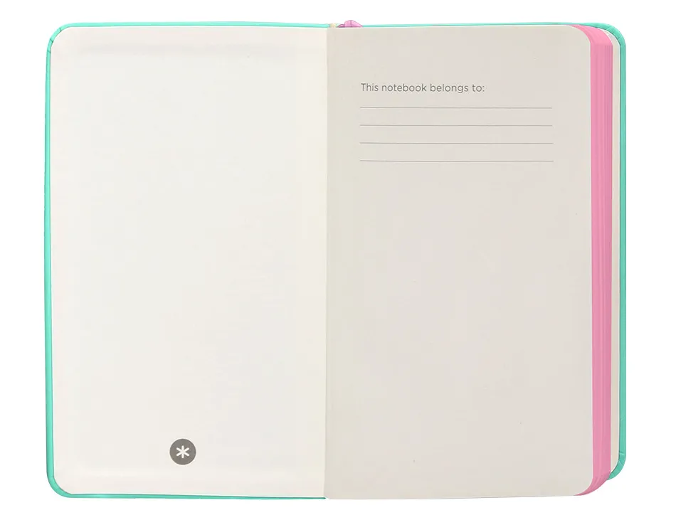Carnet fermeture elastique rose antartik notes couverture rigide a6 papier uni ivoire 100 feuilles 80gr fsc turquoise