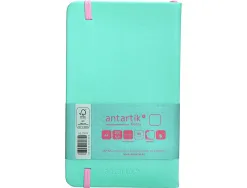 Carnet fermeture elastique rose antartik notes couverture rigide a6 papier uni ivoire 100 feuilles 80gr fsc turquoise