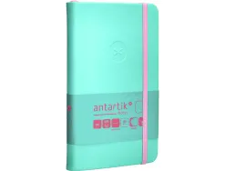 Carnet fermeture elastique rose antartik notes couverture rigide a6 papier uni ivoire 100 feuilles 80gr fsc turquoise