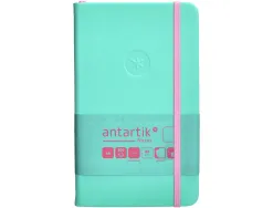 Carnet fermeture elastique rose antartik notes couverture rigide a6 papier uni ivoire 100 feuilles 80gr fsc turquoise