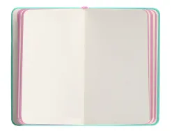 Carnet fermeture elastique rose antartik notes couverture rigide a6 papier uni ivoire 100 feuilles 80gr fsc turquoise
