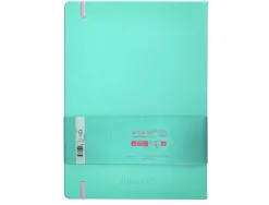Carnet fermeture elastique rose antartik notes couverturerigide a4 ligne 100 feuilles 80gr fsc coloris turquoise