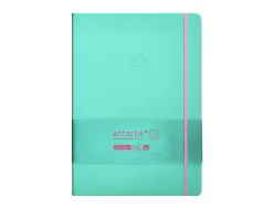 Carnet fermeture elastique rose antartik notes couverturerigide a4 ligne 100 feuilles 80gr fsc coloris turquoise
