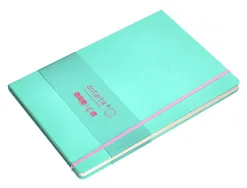 Carnet fermeture elastique rose antartik notes couverturerigide a4 ligne 100 feuilles 80gr fsc coloris turquoise