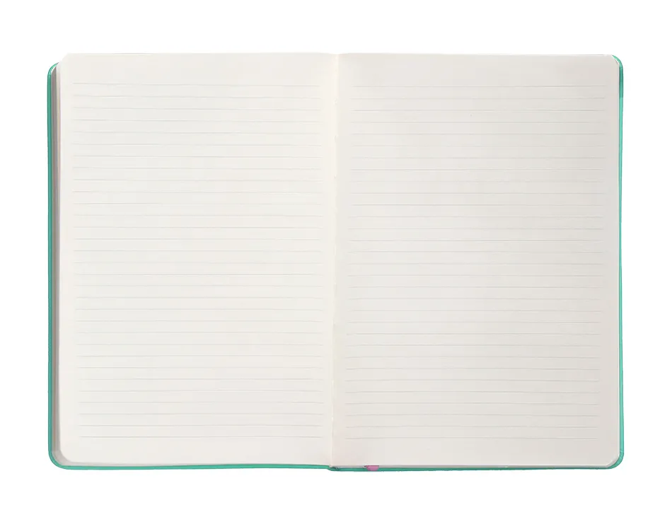 Carnet fermeture elastique rose antartik notes couverturerigide a4 ligne 100 feuilles 80gr fsc coloris turquoise