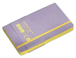 Carnet fermeture elastique jaune antartik notes couverture souple a6 papier uni ivoire 100 feuilles 80gr fsc lilas