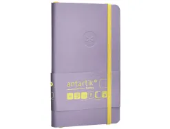 Carnet fermeture elastique jaune antartik notes couverture souple a6 papier uni ivoire 100 feuilles 80gr fsc lilas