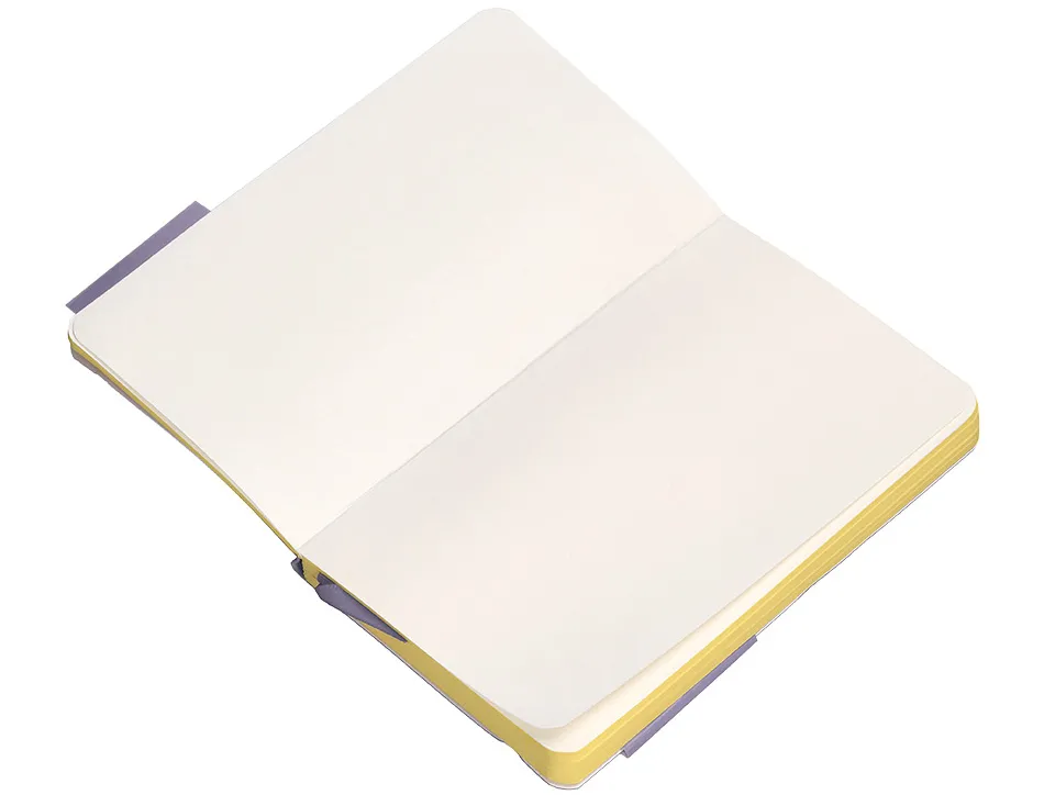Carnet fermeture elastique jaune antartik notes couverture souple a6 papier uni ivoire 100 feuilles 80gr fsc lilas