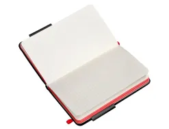 Carnet fermeture elastique rouge antartik notes couverture rigide a6 ligne 100feuilles 80gr fsc coloris noir