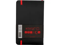 Carnet fermeture elastique rouge antartik notes couverture rigide a6 ligne 100feuilles 80gr fsc coloris noir