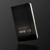 Carnet fermeture elastique antartik notes couverture rigide a6 papier uni ivoire 100 feuilles 80gr fsc coloris noir