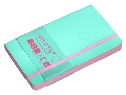 Carnet fermeture elastique rose antartik notes couverture souple a6 papier uni ivoire 100 feuilles 80gr fsc turquoise