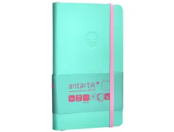Carnet fermeture elastique rose antartik notes couverture souple a6 papier uni ivoire 100 feuilles 80gr fsc turquoise
