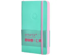 Carnet fermeture elastique rose antartik notes couverture souple a6 papier uni ivoire 100 feuilles 80gr fsc turquoise