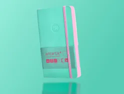 Carnet fermeture elastique rose antartik notes couverture souple a6 papier uni ivoire 100 feuilles 80gr fsc turquoise