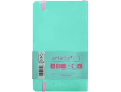 Carnet fermeture elastique rose antartik notes couverture souple a6 papier uni ivoire 100 feuilles 80gr fsc turquoise