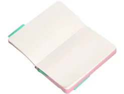 Carnet fermeture elastique rose antartik notes couverture souple a6 papier uni ivoire 100 feuilles 80gr fsc turquoise