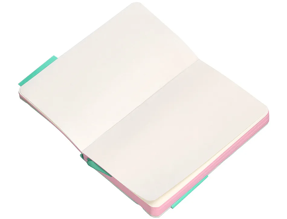 Carnet fermeture elastique rose antartik notes couverture souple a6 papier uni ivoire 100 feuilles 80gr fsc turquoise