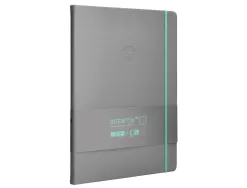 Carnet fermeture elastique turquoise antartik notes couverture rigide a4 ligne 100feuilles 80gr fsc coloris gris