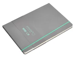 Carnet fermeture elastique turquoise antartik notes couverture rigide a4 ligne 100feuilles 80gr fsc coloris gris