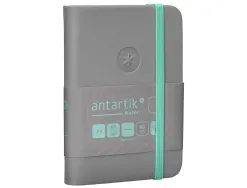 Carnet fermeture elastique turquoise antartik notes couverture rigide a7 papier uni ivoire 80 feuilles 80gr fsc gris