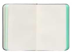 Carnet fermeture elastique turquoise antartik notes couverture rigide a7 papier uni ivoire 80 feuilles 80gr fsc gris