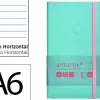 Carnet fermeture elastique rose antartik notes couverturesouple a6 ligne 100 feuilles 80gr fsc coloris turquoise