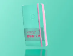 Carnet fermeture elastique rose antartik notes couverturesouple a6 ligne 100 feuilles 80gr fsc coloris turquoise