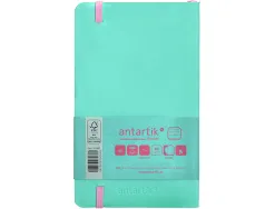 Carnet fermeture elastique rose antartik notes couverturesouple a6 ligne 100 feuilles 80gr fsc coloris turquoise