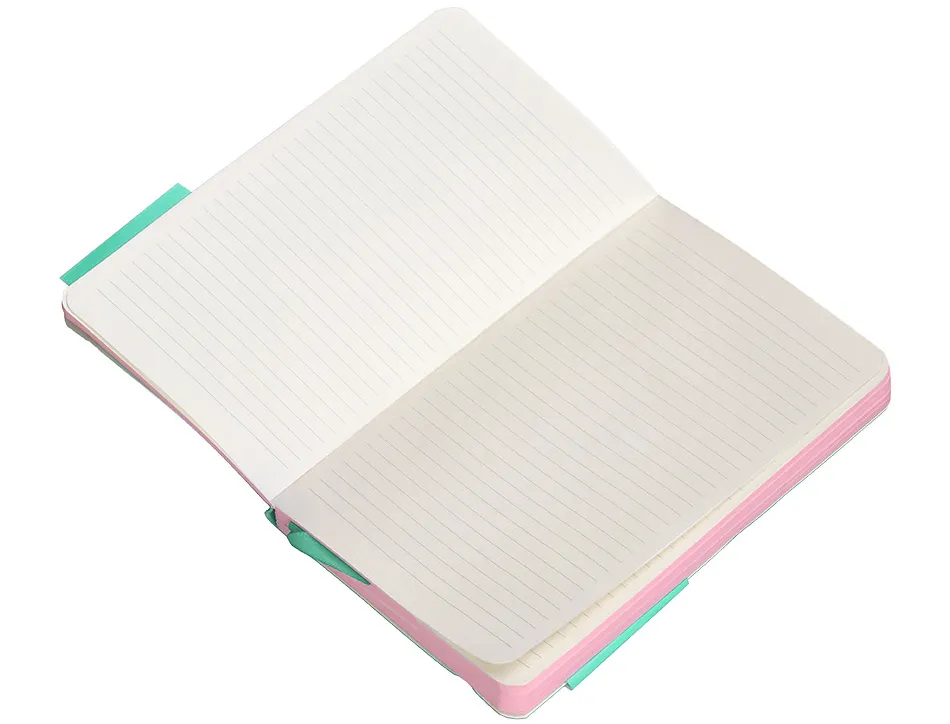 Carnet fermeture elastique rose antartik notes couverturesouple a6 ligne 100 feuilles 80gr fsc coloris turquoise