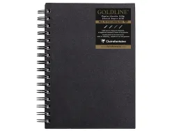Carnet goldline spirale a5 couverture noire portrait 14,8x21cm 140g 64f