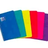 Carnet oxford reliure intégrale couverture pelliculée lavable souple 11x17cm 180 pages 90g 5x5mm coloris assortis