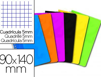 Carnet oxford reliure intégrale couverture pelliculée lavable souple 9x14cm 100 pages 90g 5x5mm coloris assortis