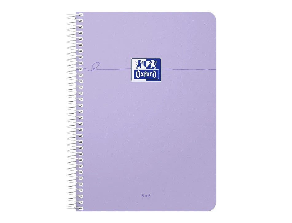 Carnet oxford smart spirale 105x148mm 100 pages optik paper 5x5 coloris pastel assortis lot 20 unites