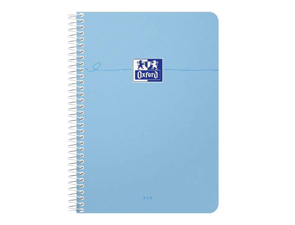 Carnet oxford smart spirale 105x148mm 100 pages optik paper 5x5 coloris pastel assortis lot 20 unites
