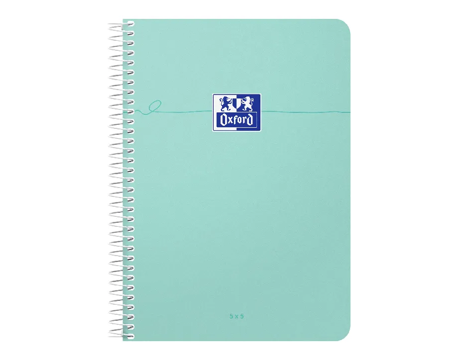 Carnet oxford smart spirale 105x148mm 100 pages optik paper 5x5 coloris pastel assortis lot 20 unites