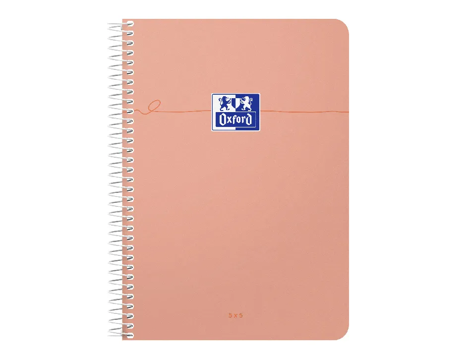 Carnet oxford smart spirale 105x148mm 100 pages optik paper 5x5 coloris pastel assortis lot 20 unites
