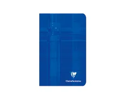 Carnet piqué clairefontaine papier vélin velouté couverture pelliculée lavable 11x17cm 96 pages 90g 5x5mm
