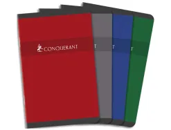Carnet piqué conquérant sept papier surfin 70g couverture carte couchée vernie 250g 9x14cm 96 pages 5x5mm