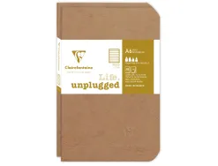 Carnet pique clairefontaine 90x140mm 96 pages reglure lignee coloris tabac set 2 unites
