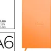 Carnet rhodia webnotebook a6 9x14cm couverture simili cuir tangerine 192 pages 90g uni élastique marque-page orange