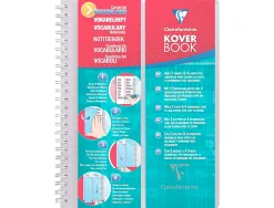 Carnet vocabulaire clairefontaine kover book reliure intégrale couverture pp 2 rabats a5 14,8x21cm 100 pages 90g ligné