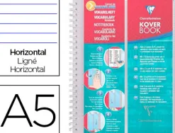 Carnet vocabulaire clairefontaine kover book reliure intégrale couverture pp 2 rabats a5 14,8x21cm 100 pages 90g ligné